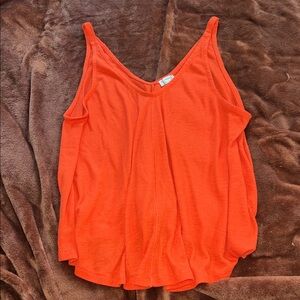 Orangey Red Free People Dani Tank
